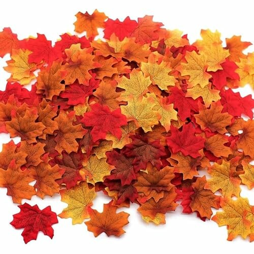 Pile of colorful autumn leaves