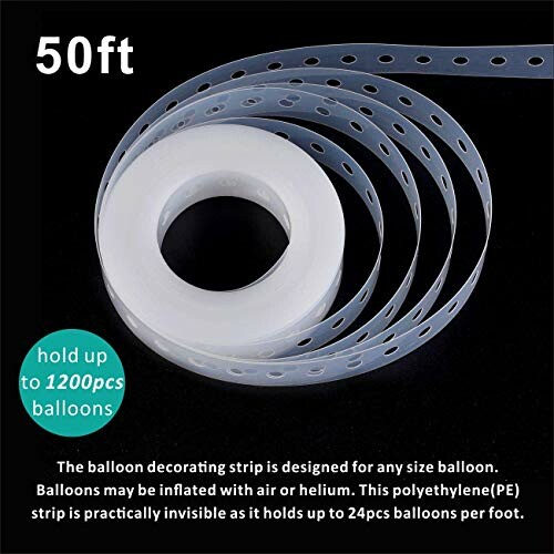 50ft balloon decorating strip for up to 1200 balloons.