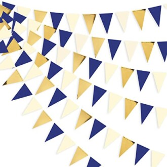 30Ft Navy Blue Gold Party Decorations