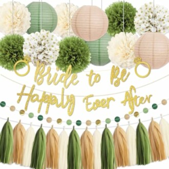 Sage Green Bridal Shower Decorations Kit