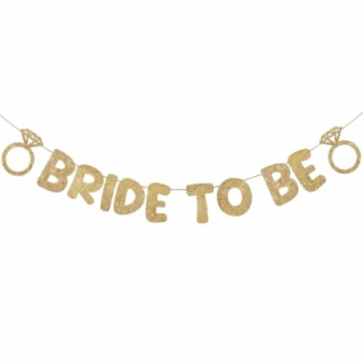 Pre Strung Bride to Be Glitter Banner