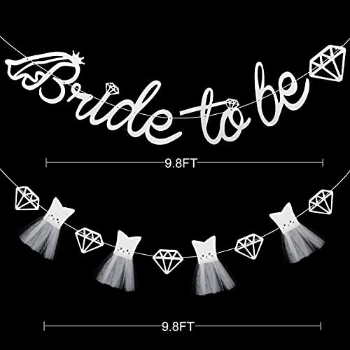 Bride to be garland with diamonds and dresses