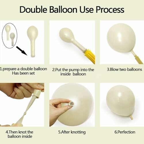 Instructional guide for using a double balloon.