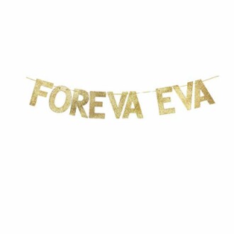 Foreva Eva Gold Glitter Paper Banner