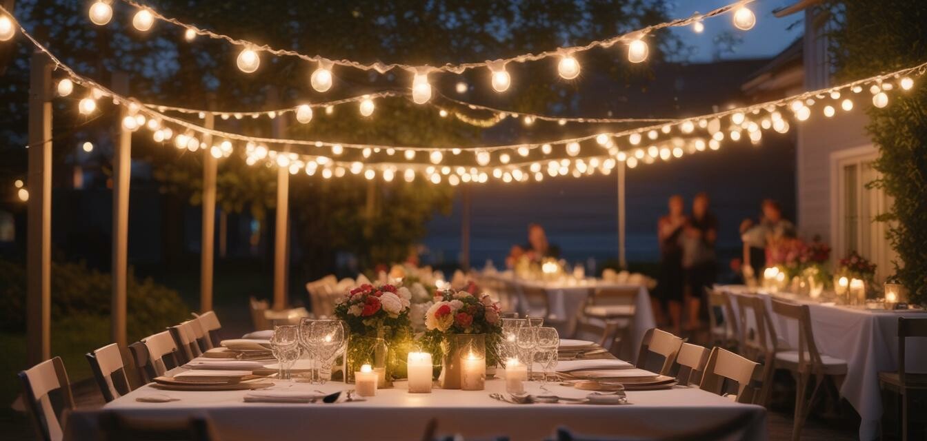 Outdoor Bridal Shower Lighting Ideas