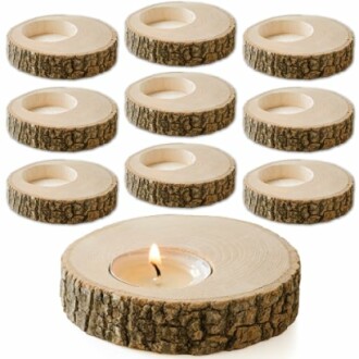 Wooden Tealight Candle Holders