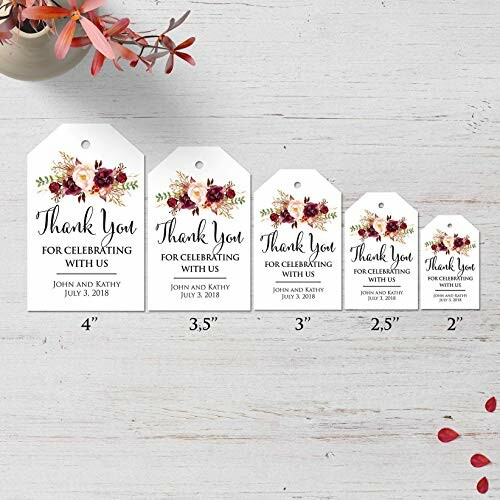 Custom Wedding Thank You Tags