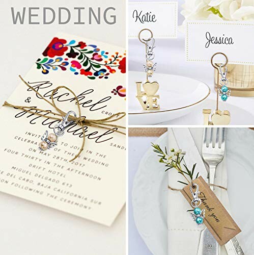 Wedding invitation with keychains and table setting