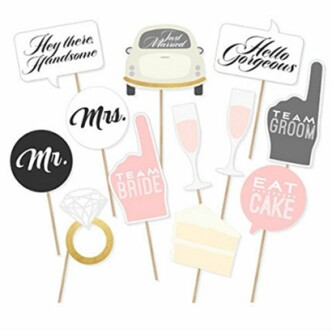 Wedding Party Photo Booth Props Kit